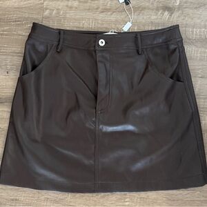 Astr Dark Brown Mini Skirt